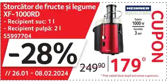 Selgros Storcător de fructe si legume XF-1000RD Ofertă