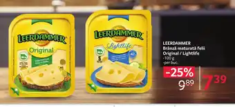 Selgros LEERDAMMER Brânză maturată felii Original / Lightlife Ofertă