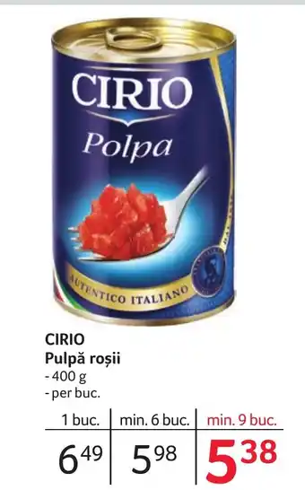 Selgros CIRIO Pulpă roşii Ofertă