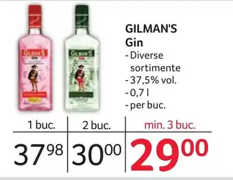 Selgros GILMAN'S Gin 0.7L Ofertă