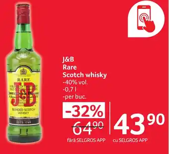 Selgros J&B Rare Scotch whisky Ofertă