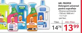 Selgros MR. PROPER Detergent universal pentru suprafețe Ofertă