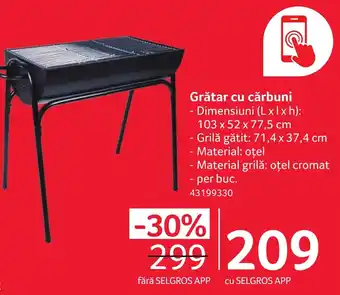 Selgros Grătar cu cărbuni Ofertă