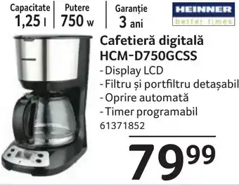 Selgros Cafetieră digitală HCM-D750GCSS Ofertă