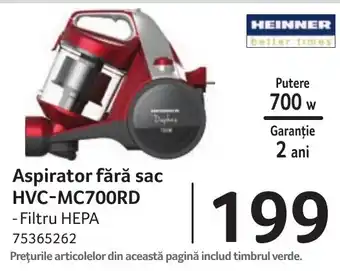 Selgros Aspirator fără sac HVC-MC700RD Ofertă