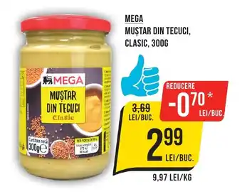 Mega Image MEGA MUȘTAR DIN TECUCI, CLASIC, 300G Ofertă