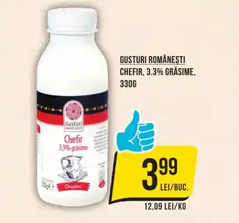 Mega Image GUSTURI ROMÂNEŞTI CHEFIR, 3.3% GRĂSIME, 330G Ofertă