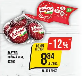 Mega Image BABYBEL BRÂNZĂ MINI, 5X20G Ofertă