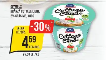 Mega Image OLYMPUS BRÂNZĂ COTTAGE LIGHT, 2% GRĂSIME, 180G Ofertă