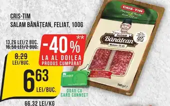 Mega Image CRIS-TIM SALAM BĂNĂȚEAN, FELIAT, 100G Ofertă