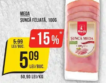 Mega Image MEDA ȘUNCĂ FELIATĂ, 100G Ofertă