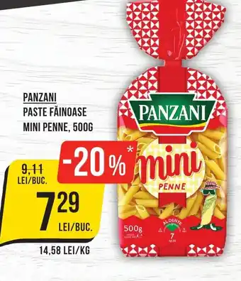 Mega Image PANZANI PASTE FĂINOASE MINI PENNE, 500G Ofertă