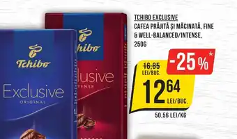 Mega Image TCHIBO EXCLUSIVE CAFEA PRĂJITĂ ȘI MĂCINATĂ, FINE & WELL-BALANCED/INTENSE, 250G Ofertă