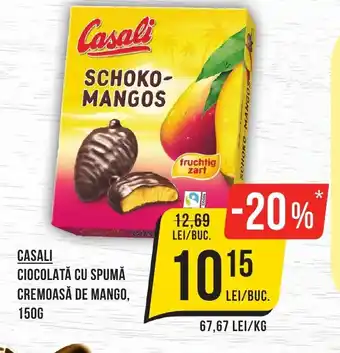 Mega Image CASALI CIOCOLATĂ CU SPUMĂ CREMOASĂ DE MANGO, 150G Ofertă