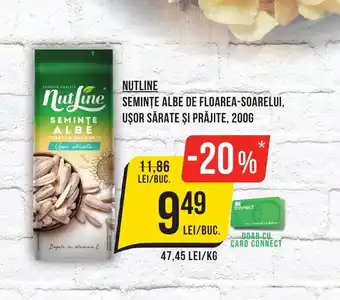 Mega Image NUTLINE SEMINȚE ALBE DE FLOAREA-SOARELUI, UŞOR SĂRATE ȘI PRĂJITE, 200G Ofertă