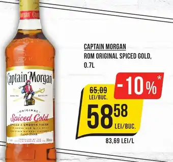 Mega Image CAPTAIN MORGAN ROM ORIGINAL SPICED GOLD, 0.7L Ofertă