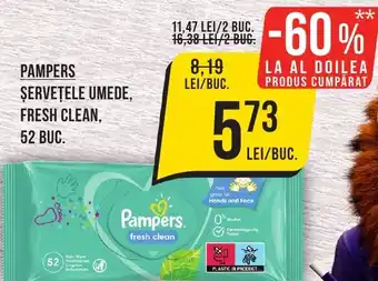 PAMPERS ȘERVEȚELE UMEDE, FRESH CLEAN, 52 BUC.