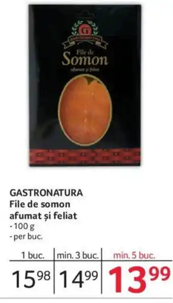Selgros GASTRONATURA File de somon afumat şi feliat Ofertă