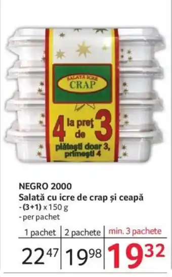 Selgros NEGRO 2000 Salată cu icre de crap și ceapă Ofertă