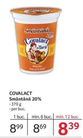 Selgros COVALACT Smântână 20% Ofertă