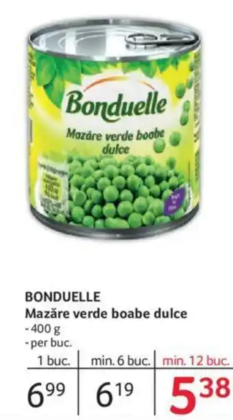 Selgros BONDUELLE Mazăre verde boabe dulce Ofertă