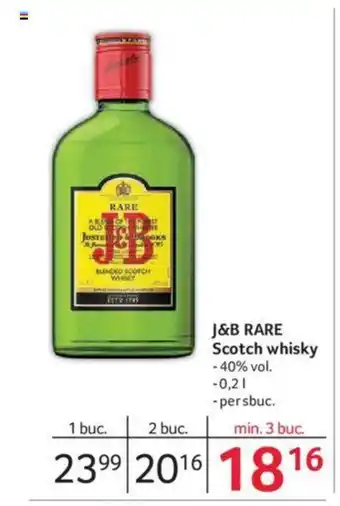 J&B RARE Scotch whisky