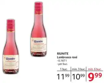 Selgros RIUNITE Lambrusco rosé Ofertă