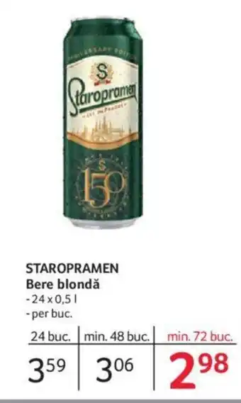 Selgros STAROPRAMEN Bere blondă Ofertă