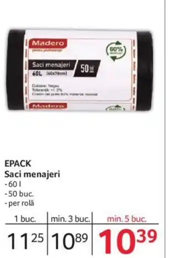 Selgros EPACK Saci menajeri Ofertă