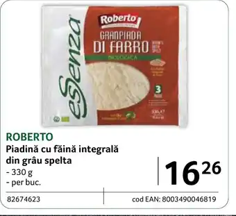 Selgros ROBERTO Piadină cu făină integrală din grâu spelta Ofertă
