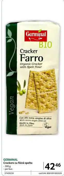GERMINAL Crackers cu făină spelta