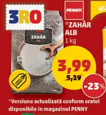 Penny ZAHĂR ALB 1 kg Ofertă