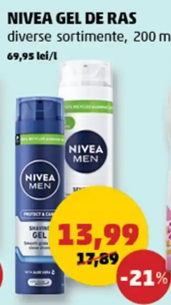 Penny NIVEA GEL DE RAS Ofertă