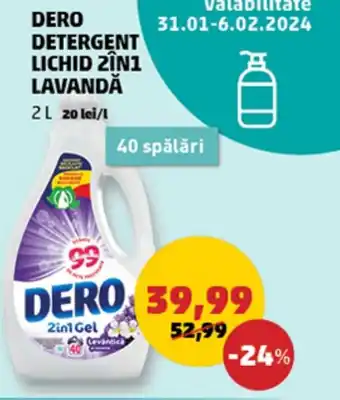 Penny DERO DETERGENT LICHID 2ÎN1 LAVANDĂ Ofertă