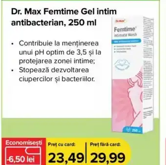 Dr.Max Dr. Max Femtime Gel intim antibacterian, 250 ml Ofertă