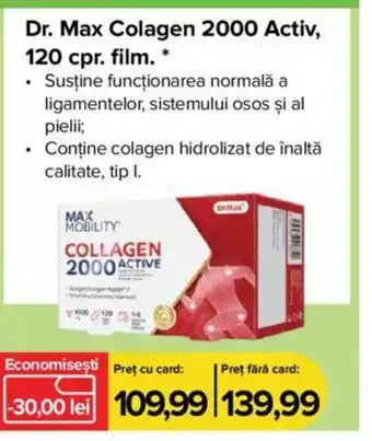 Dr.Max Dr. Max Colagen 2000 Activ, 120 cpr. film. Ofertă