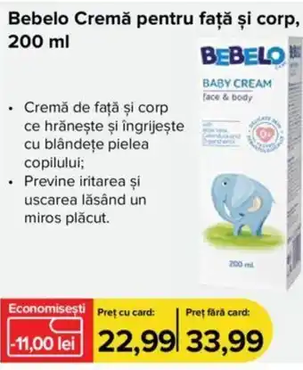 Dr.Max Bebelo Cremă pentru față și corp, 200 ml Ofertă