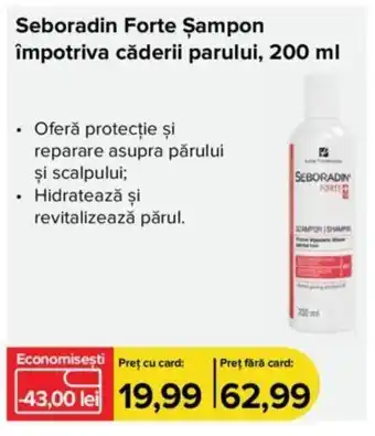 Dr.Max Seboradin Forte Şampon împotriva căderii parului, 200 ml Ofertă