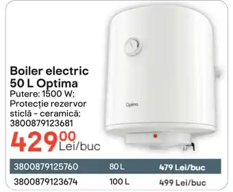 Brico Depôt Boiler electric 50 L Optima Ofertă