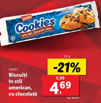 Lidl SONDEY Biscuiţi în stil american, cu ciocolată Ofertă
