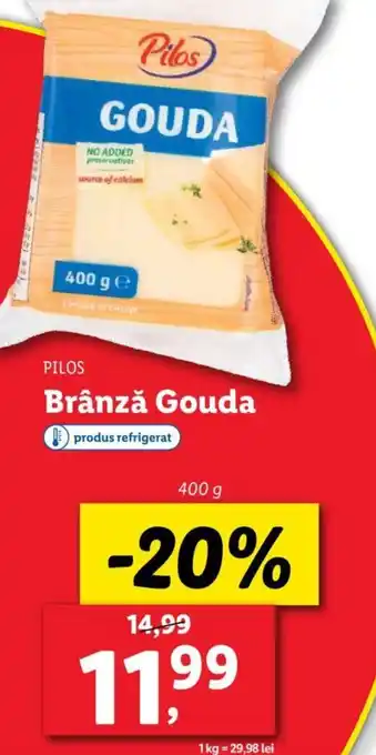 Lidl PILOS Brânză Gouda Ofertă