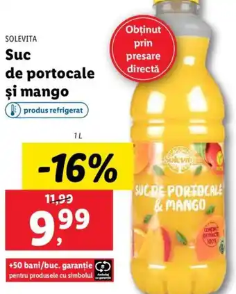 Lidl SOLEVITA Suc de portocale şi mango Ofertă