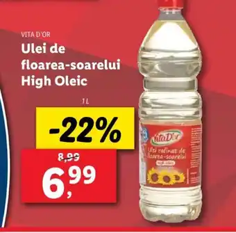 Lidl VITA D'OR Ulei de floarea-soarelui High Oleic 1L Ofertă