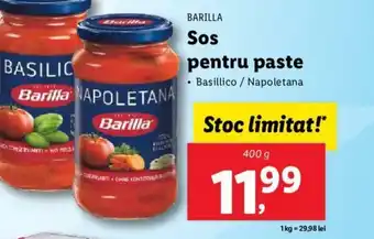 Lidl BARILLA Sos pentru paste Ofertă