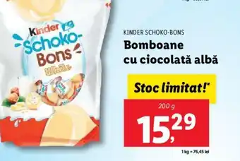 Lidl KINDER SCHOKO-BONS Bomboane cu ciocolată albă Ofertă