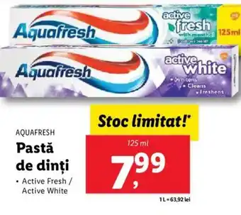 Lidl AQUAFRESH Pastă de dinţi Ofertă