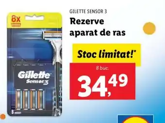 Lidl GILETTE SENSOR 3 Rezerve aparat de ras Ofertă