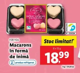 Lidl FOR YOU Macarons în formă de inimă Ofertă