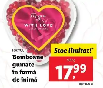 FOR YOU Bomboane gumate în formă de inimă
