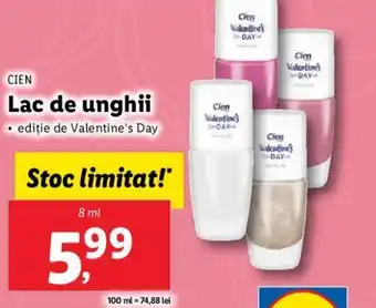 Lidl CIEN Lac de unghii Ofertă